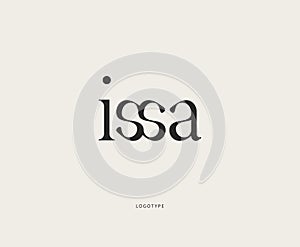 issa combination letters logo design. photo